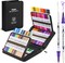 Ohuhu Water Based Markers for Adult Coloring Books: 120 Colors Brush Pens, Dual Tip Brush & Fine Drawing Pens, Coloring Markers for Calligraphy Bullet Journal with Carrying Case -Maui (White Barrel/Black Barrel)